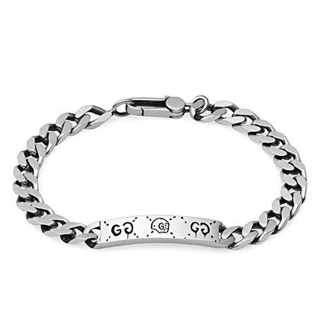 gucci bamboo sterling silver boule bracelet|guccighost chain bracelet in silver.